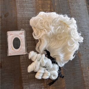 NWOT Judge Lawyer Wig for Men Long Colonial Style Cosplay Hairpiece Party Play